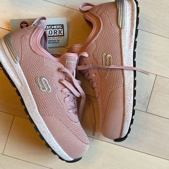 Skechers Women's Work Bulkin – Balran Comp Toe Sneakers Pink Size 7 NWT - Picture 2 of 5